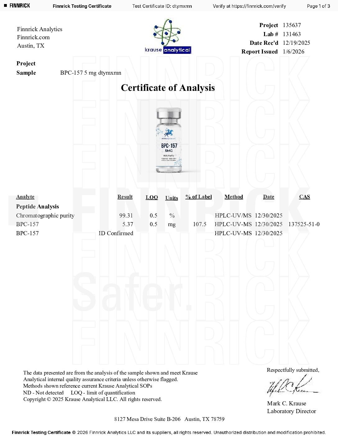 BPC-157 .5MG - Image 2